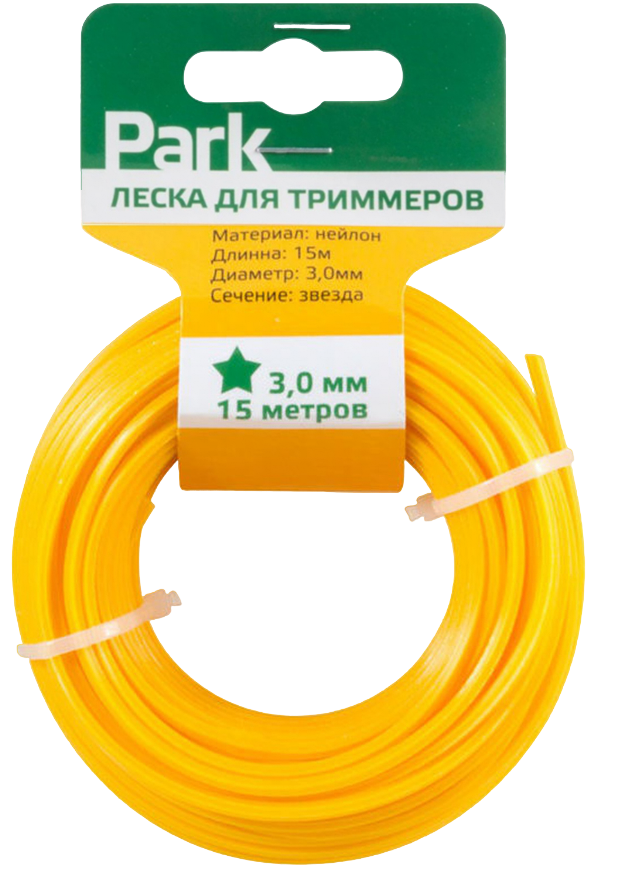 ЛЕСКА ДЛЯ ТРИММЕРА 3,0 ММ 15 М ЗВЕЗДА "PARK"