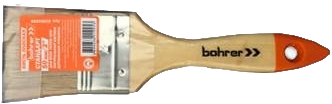Кисть плоская "BOHRER Стандарт", натуральная щетина (38х10 мм.), деревянная рукоятка, ширина 38 мм. 