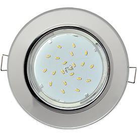 Ecola GX53 H4 5310 св-к Стекло Круг хром-хром (зеркальный) 38x126 FM53RNECH