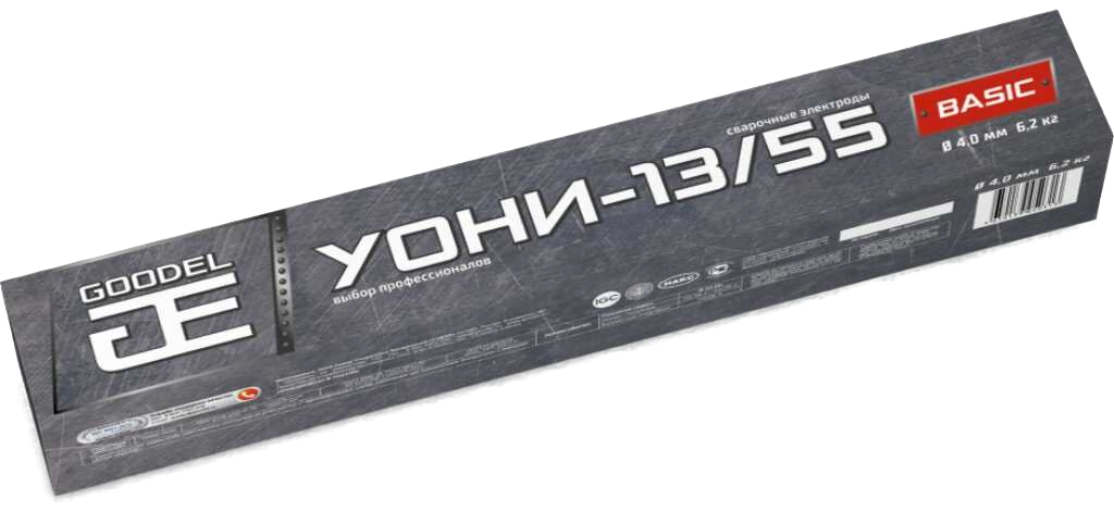 Электроды "УОНИ-13/55", Ø4 мм. х L - 45 см. (в упаковке 6,2 кг.)