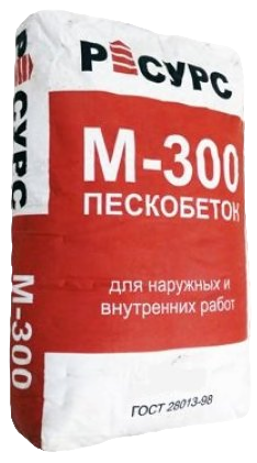 Пескобетон М300 ГОСТ "РЕСУРС", 40 кг.