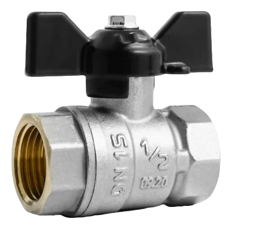 КРАН ШАРОВЫЙ ДУ20(3/4") Г-Г БАБОЧКА LD Pride 47.20.В-В.Б ДУ 20 Ру 40