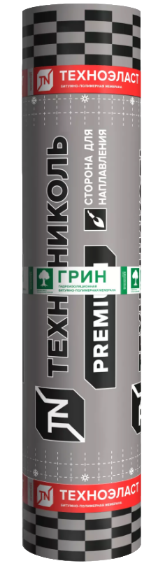 БРМ Техноэласт ГРИН ЭПП, вес 5 кг/м2, 1 м. х 10 пог.м. – 10 м2 в рулоне 