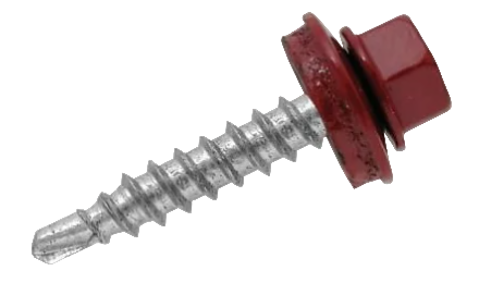 Саморез КРОВЕЛЬНЫЙ (металл-металл) "DAXMER", Ø5,5 х 38, RAL 3005 (ВИННО-КРАСНЫЙ)