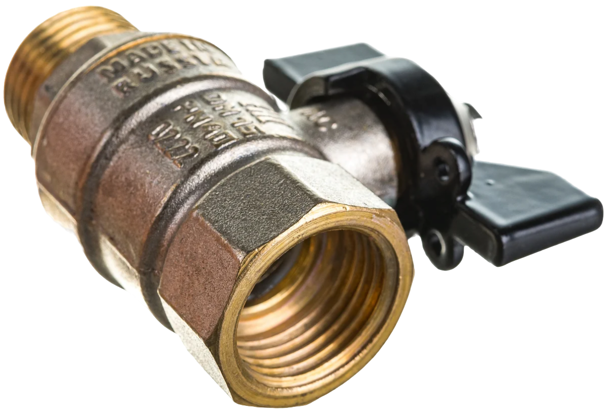 КРАН ШАРОВЫЙ ДУ15(1/2") Г-Г БАБОЧКА LD Pride 47.15.В-В.Б ДУ 15 Ру 40