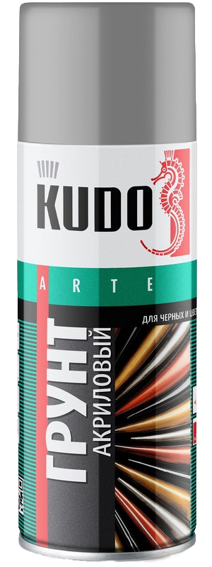 ГРУНТ АЭРОЗОЛЬ АКРИЛОВЫЙ СЕРЫЙ 520 МЛ (1/12) "KUDO" KU-2101
