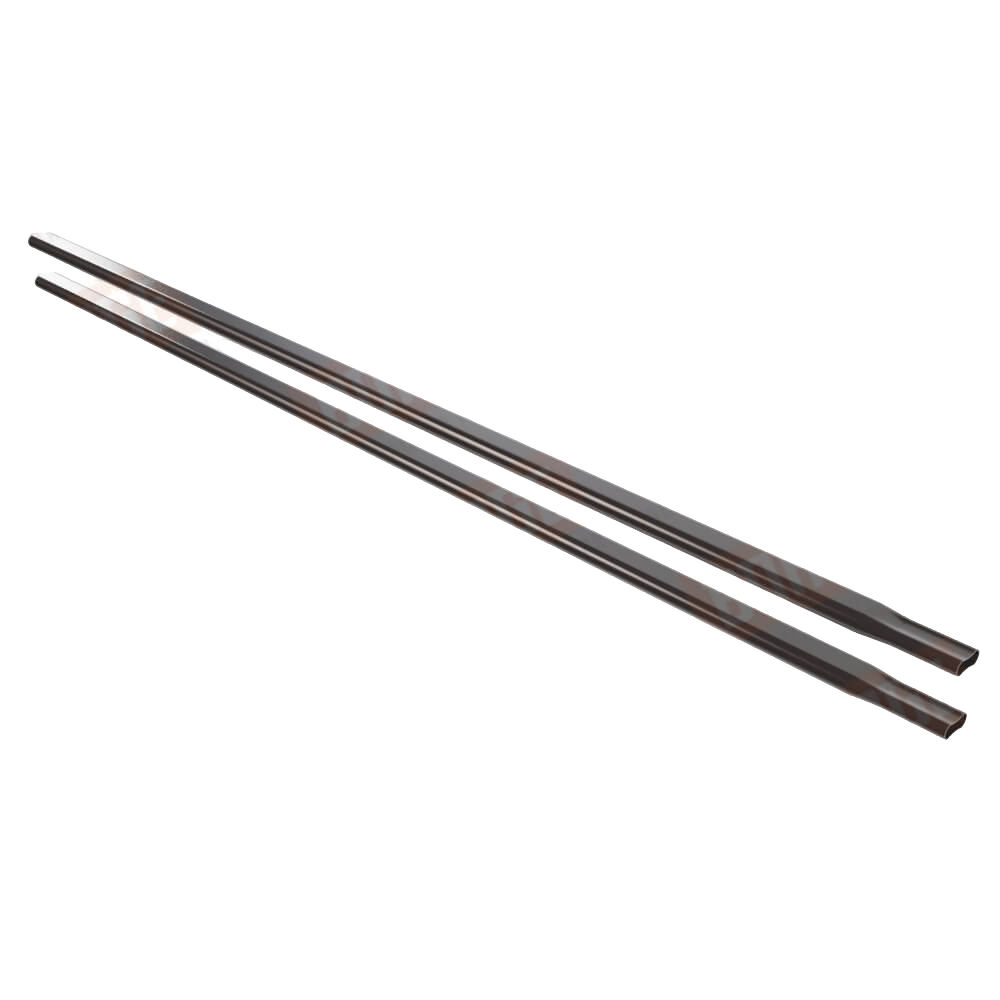 Труба RAL 8019 (тёмно - коричневый) "СТС" усиленная плоскоовальная (ZN 120-140 г/м2), 45 мм. х 25 мм