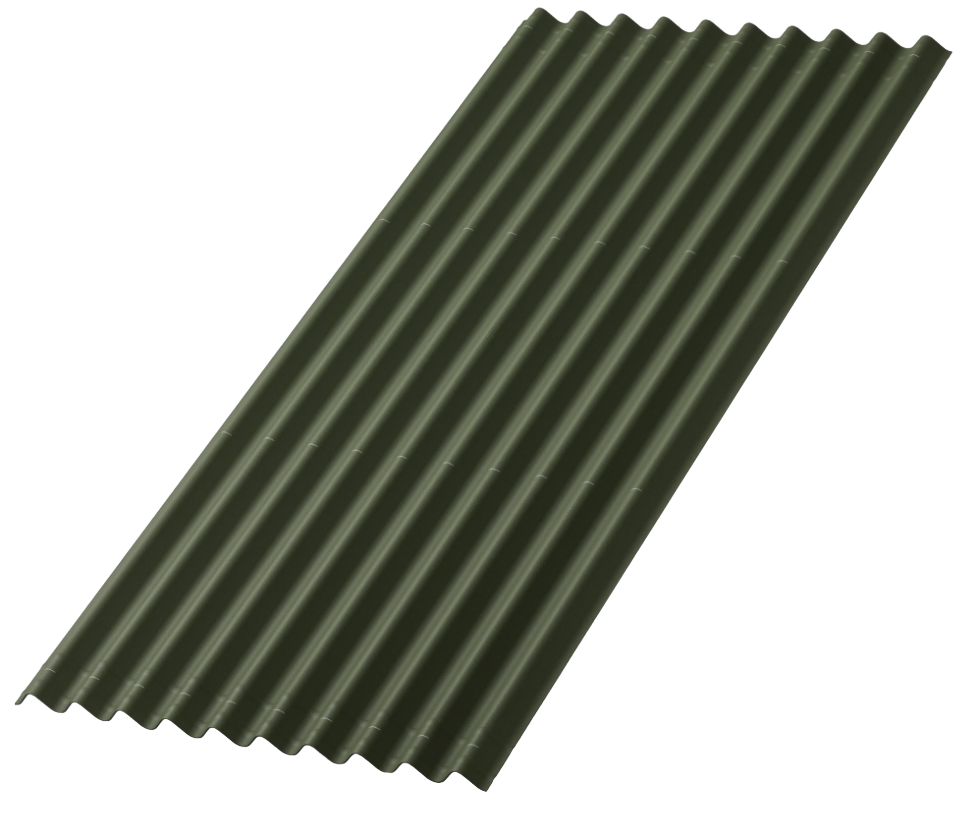 Ондулин, серия "SMART", цвет зелёный, 950 мм. х 1950 мм.