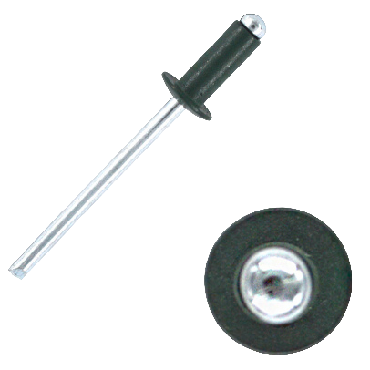 Заклёпка вытяжная "DAXMER", 3,2 х 8, RAL 6005 (ЗЕЛЁНЫЙ МОХ)